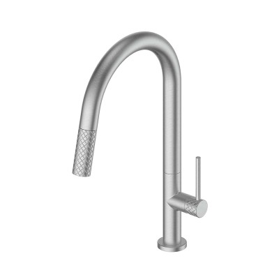 GREENS Textura Pull-Down Sink Mixer Brushed Stainless